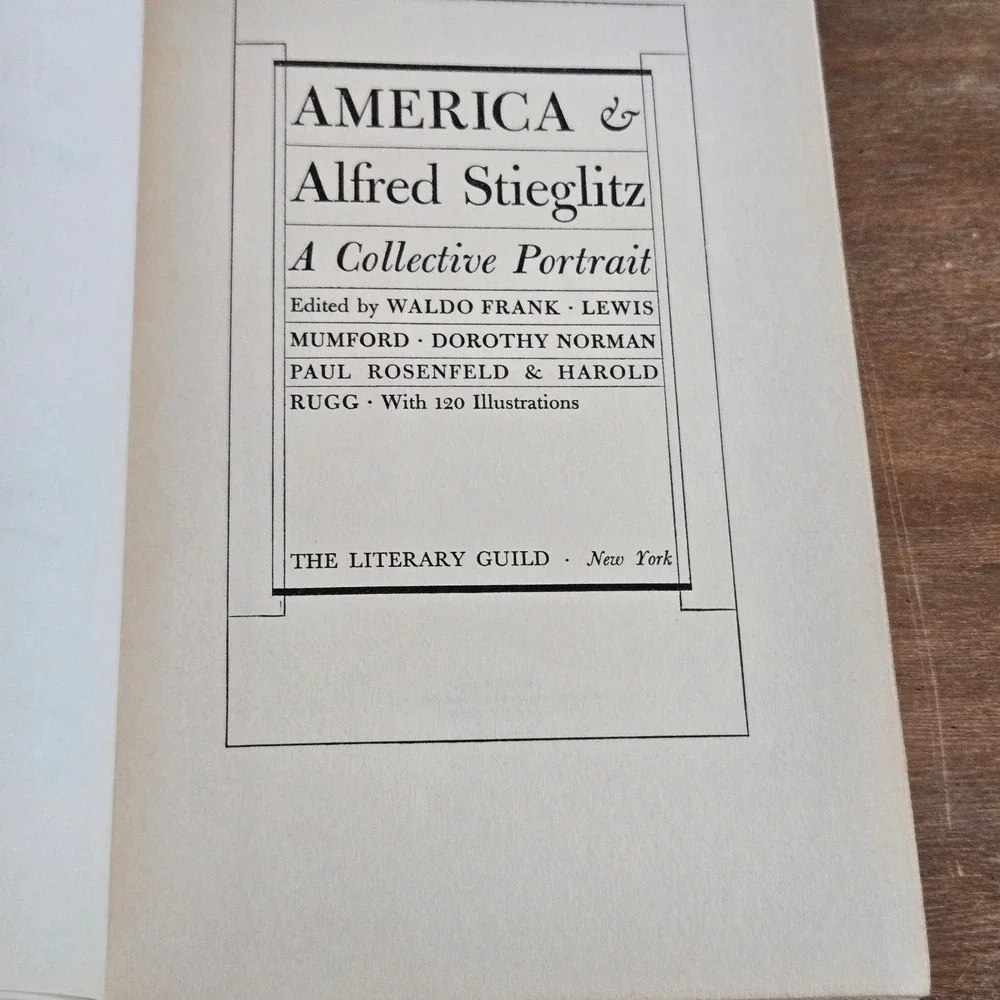 Literary Guild America and Alfred Stieglitz 1934 1st Edition Book